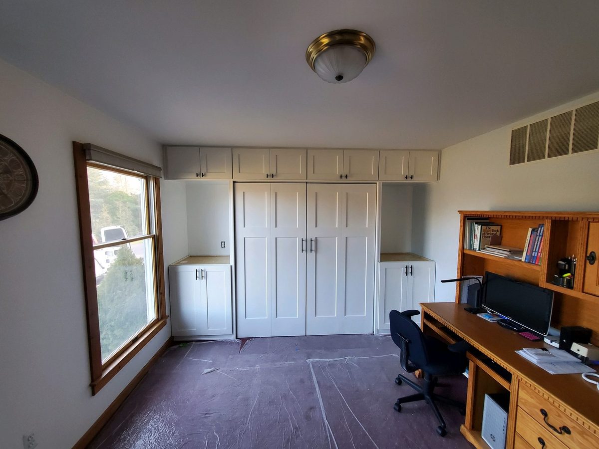 Custom built-in cabinetry and closet doors installed by Grant Langston Customs
